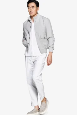 Bomber tela stretch grigio