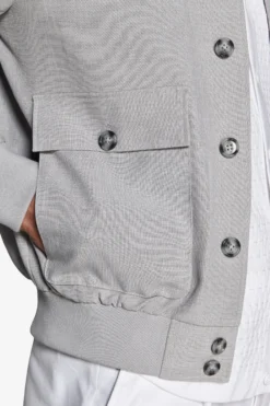 Bomber tela stretch grigio