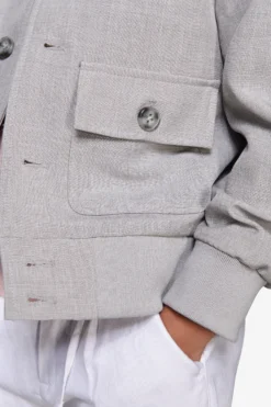 Bomber tela stretch grigio Kids