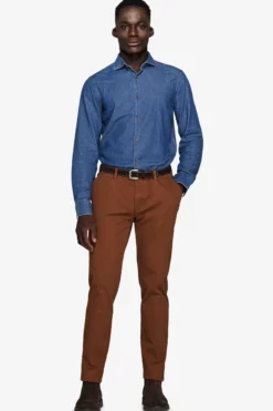 Camicia denim lavaggio scuro chambray