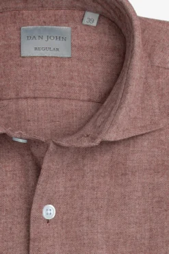 Camicia effetto flanella spigata coccio