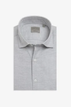 Camicia effetto flanella spigata grigio chiaro