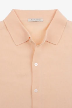 Camicia in maglia maniche corte pesca