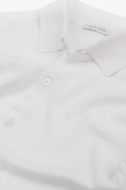Camicia in maglia maniche corte bianca