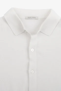 Camicia in maglia maniche corte bianca