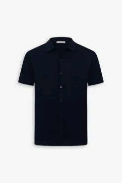 Camicia in maglia maniche corte navy
