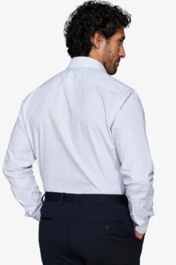 Camicia micro righe azzurra