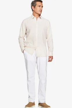 Camicia misto lino relaxed beige