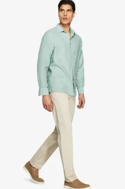 Camicia misto lino relaxed salvia