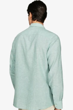 Camicia misto lino relaxed salvia