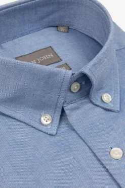 Camicia oxford button down celeste