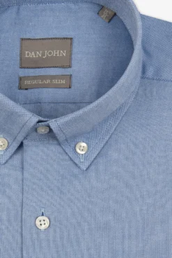 Camicia oxford button down celeste