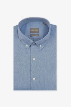 Camicia oxford button down celeste