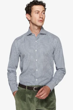 Camicia pied de poule verde