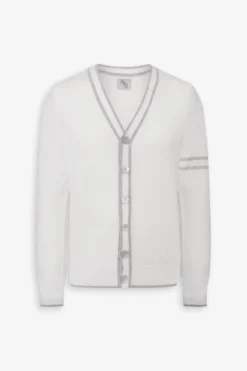 Cardigan profili rigati DNJ crema