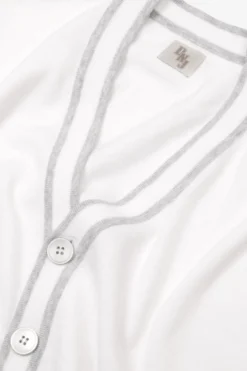 Cardigan profili rigati DNJ crema