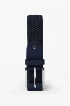 Cintura sportiva elastica intrecciata blu