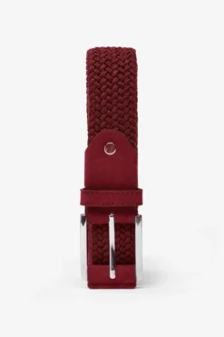 Cintura sportiva elastica intrecciata rosso