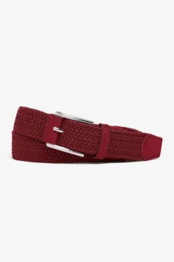 Cintura sportiva elastica intrecciata rosso