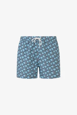 Costume da bagno stampa fiori celeste