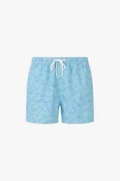 Costume da bagno stampa geometrica turchese