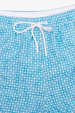 Costume da bagno stampa geometrica turchese