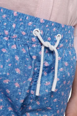 Costume da bagno stampa micro fiore celeste Kids