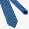 Cravatta disegno geometrico azzurra