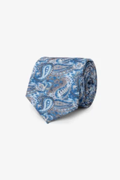 Cravatta macro fantasia cashmere avion