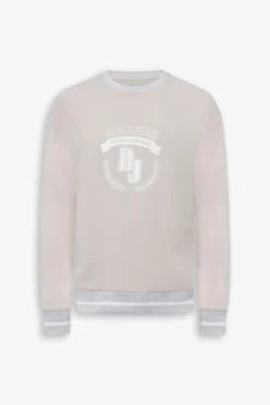 Felpa girocollo con logo DNJ mastice