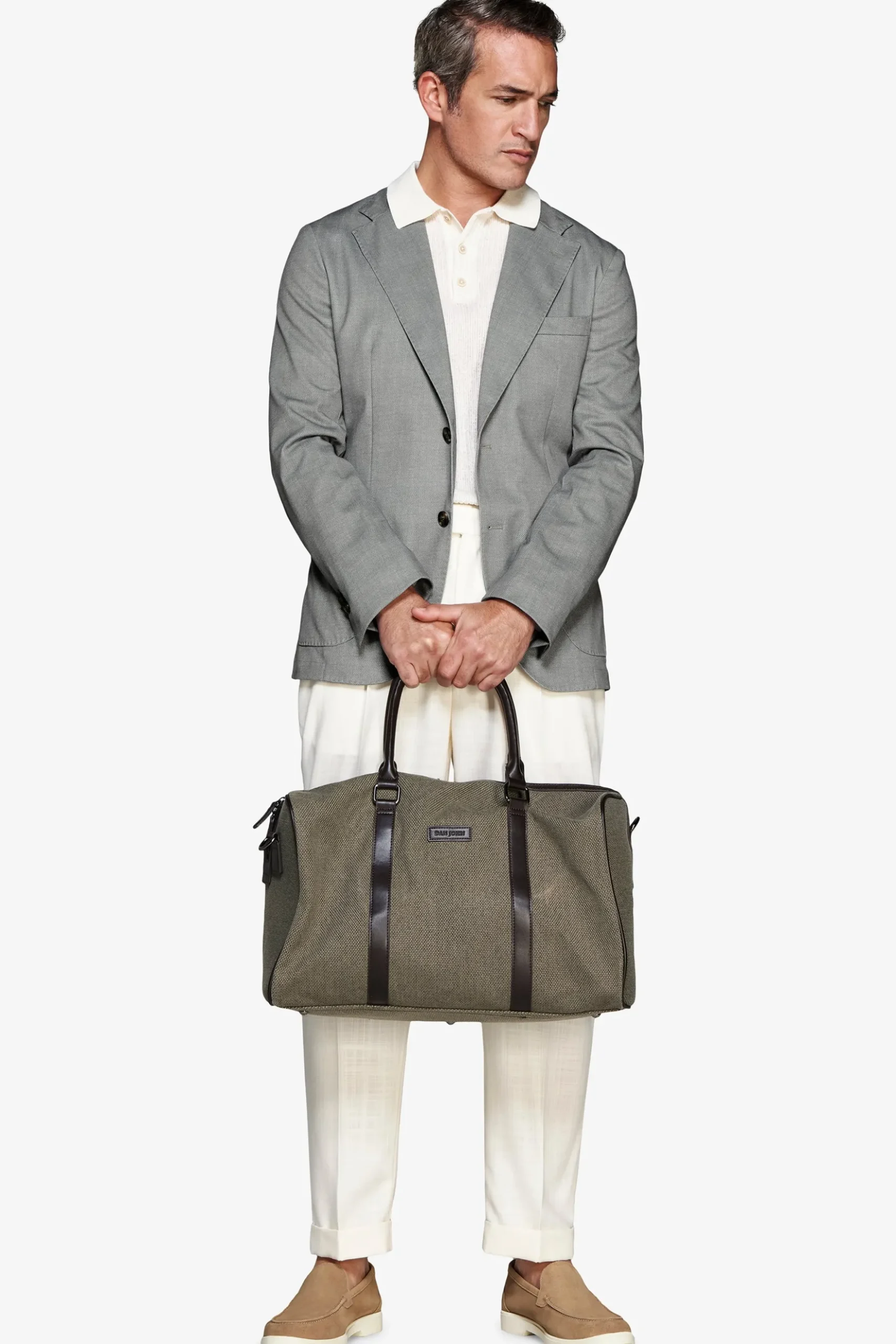 Giacca jersey Herringbone verde
