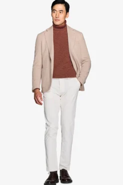 Giacca jersey stretch beige
