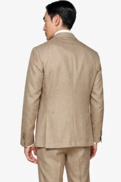 Giacca tela melange beige