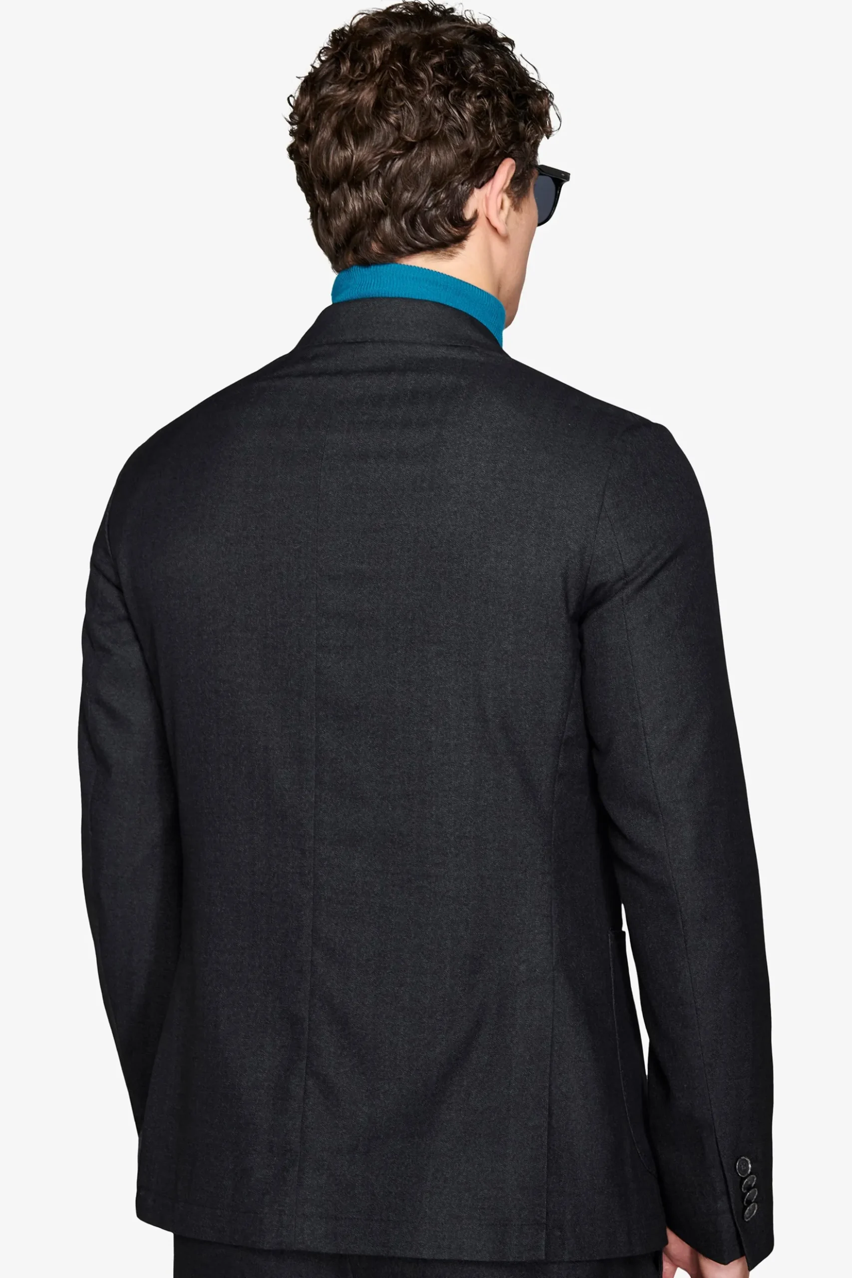 Giacca twill melange nera