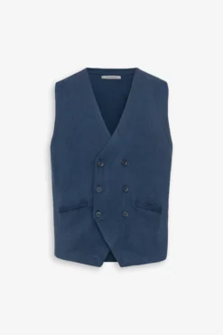 Gilet doppiopetto fantasia herringbone avion