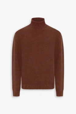 Maglia dolcevita armaturata coccio