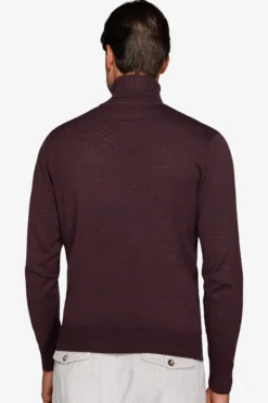 Maglia dolcevita basic bordeaux