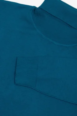 Maglia dolcevita basic petrolio