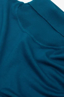 Maglia dolcevita basic petrolio