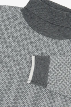 Maglia dolcevita fantasia grigio chiaro