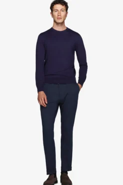 Maglia girocollo basic blu