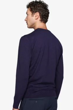 Maglia girocollo basic blu