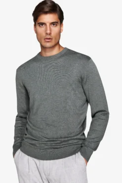 Maglia girocollo basic verde
