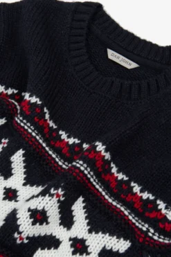 Maglia girocollo Christmas blu