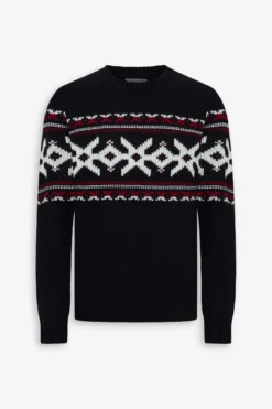 Maglia girocollo Christmas blu