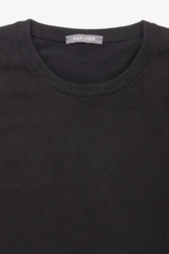 Maglia girocollo cotone nero