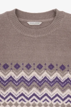 Maglia girocollo nordic viola