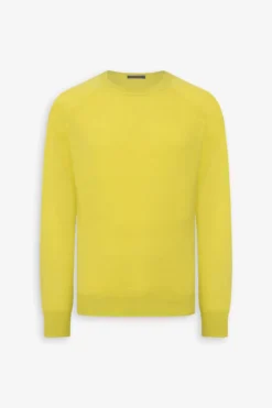 Maglia girocollo taglio felpa lime