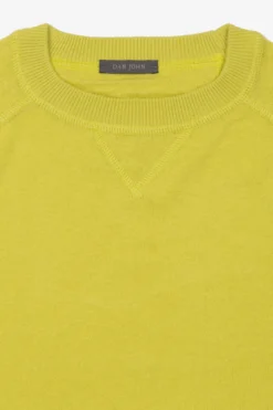 Maglia girocollo taglio felpa lime