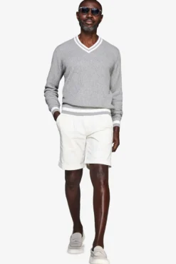 Maglia scollo a V grigia DNJ